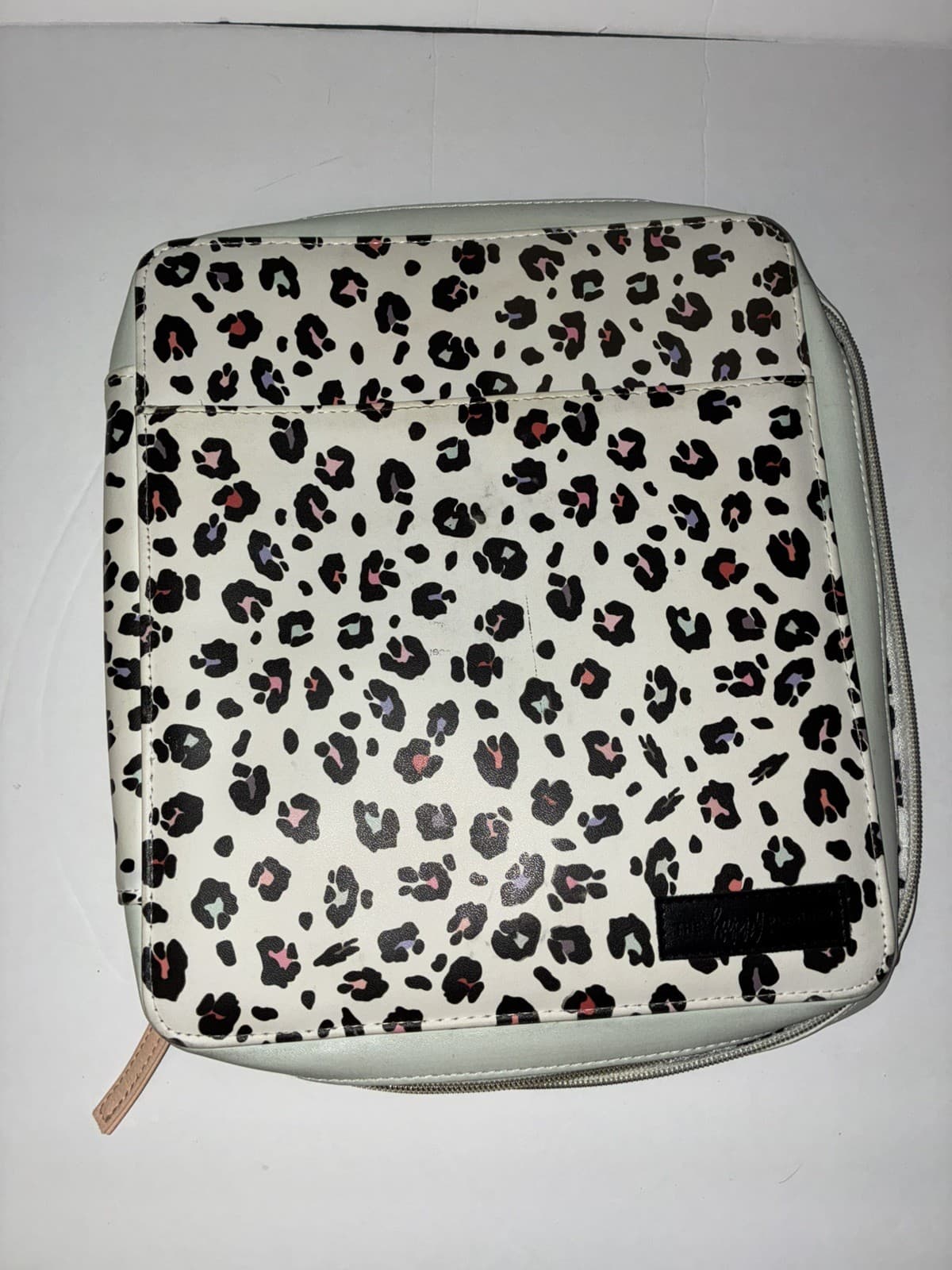 The Happy Planner Colorful Leopard Classic Zip Folio Planner Cover PRE OWNED