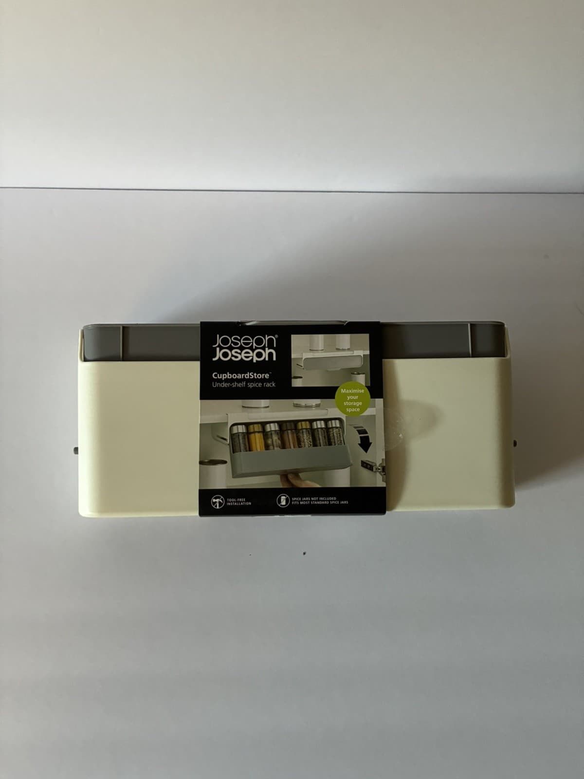Joseph Joseph Cupboardstore Under-Shelf Spice Rack Grey New