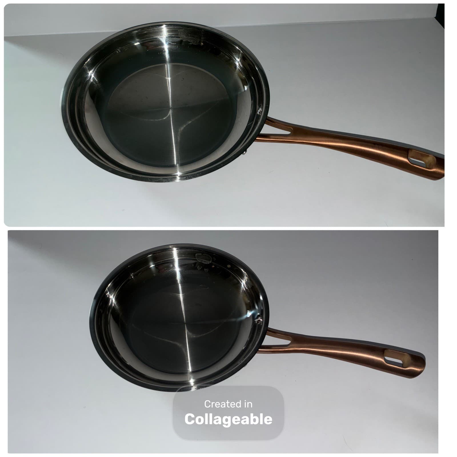 2pc Cuisinart High Impact Stainless Steel Skillets 8” and 10” Set