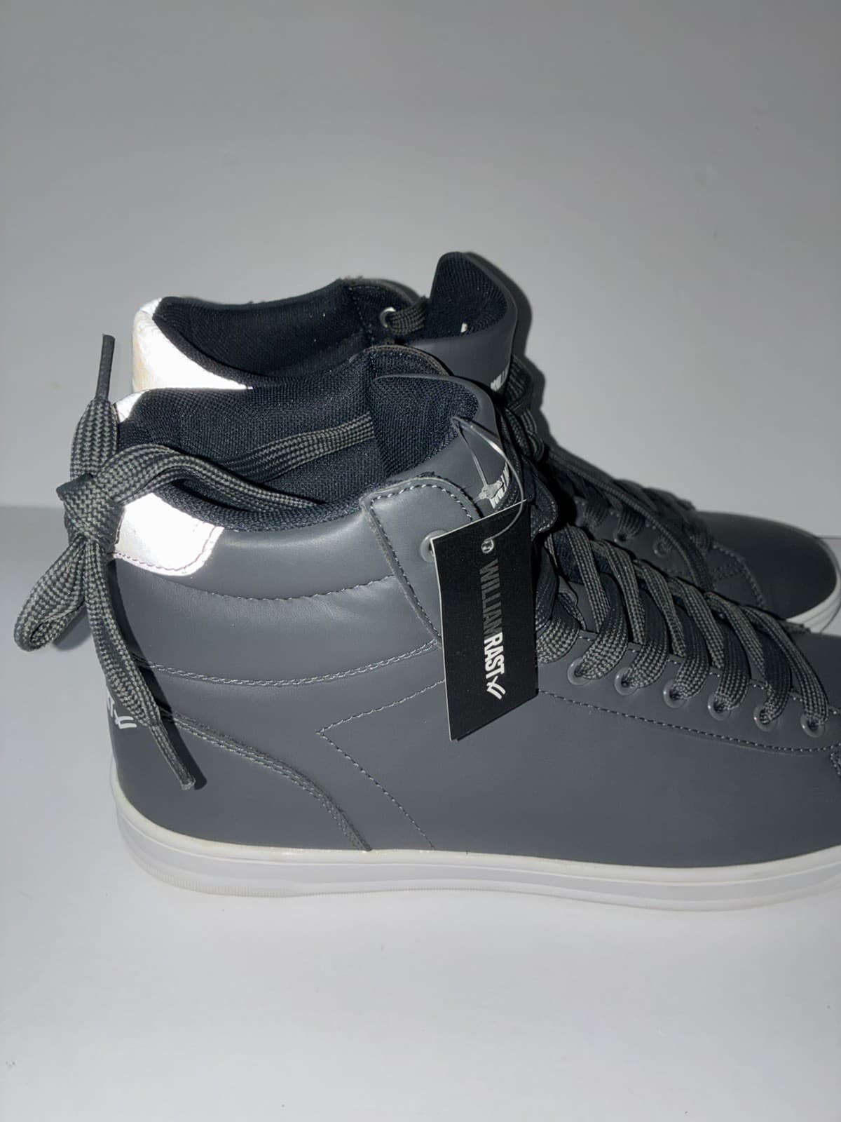 William Rast Grey Size 12 New High Top Athletic Sneakers Lace Up Men's