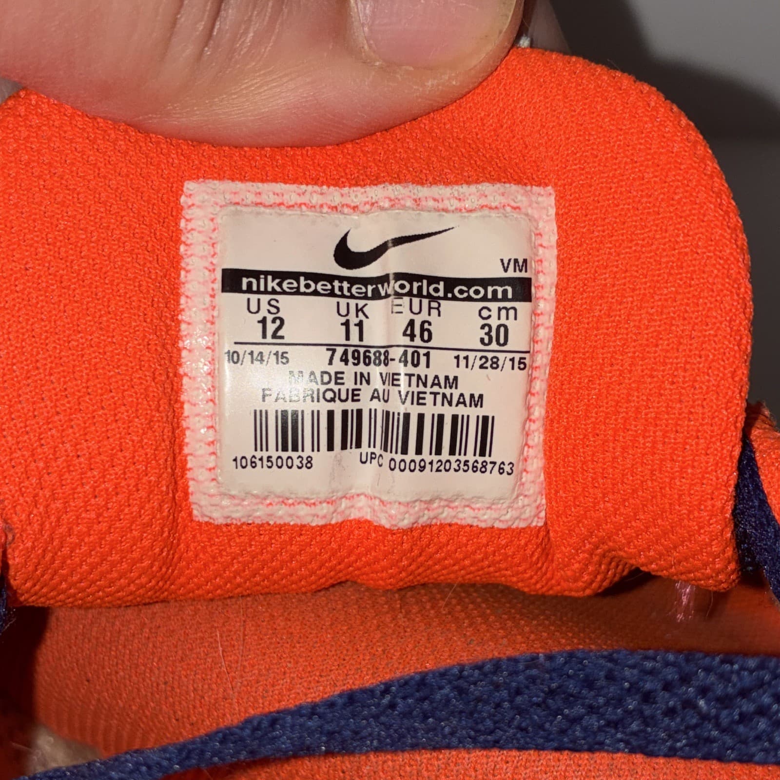 Nike Air Max Invigor Print Loyal Blue Men’s Size 12 Running Shoes 749688-401 - Thumbnail 4