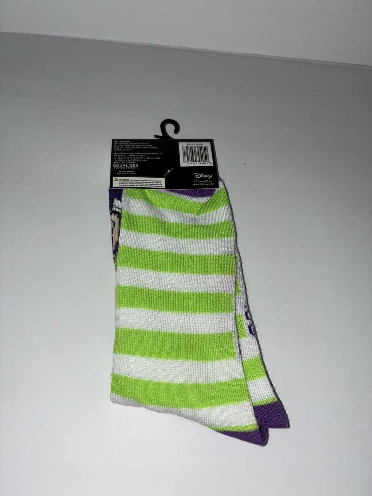 Disney Pixar Buzz Lightyear Crew Socks Adults Size 9-13 Unisex Brand New - Thumbnail 2