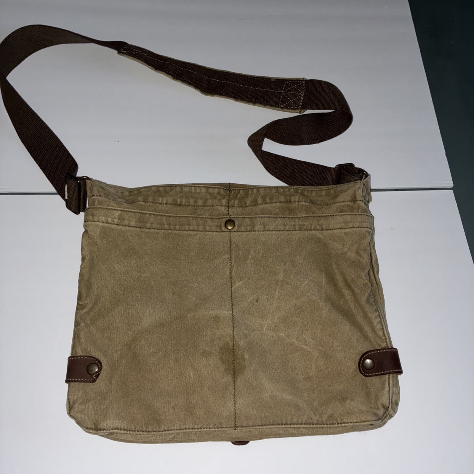 American Eagle Outfitters Vintage Brown Messenger Bag Adjustable Strap. - Thumbnail 2