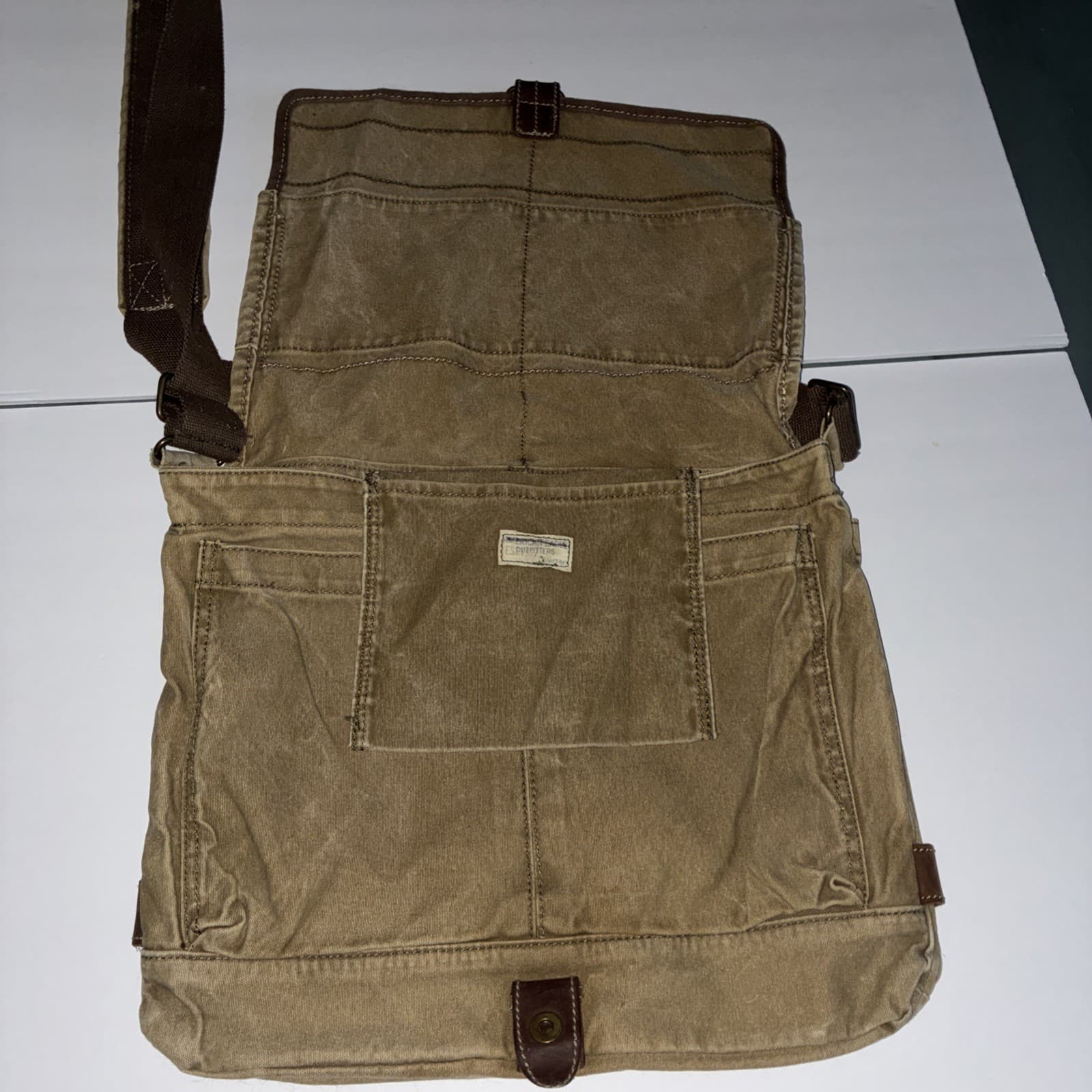 American Eagle Outfitters Vintage Brown Messenger Bag Adjustable Strap. - Thumbnail 3