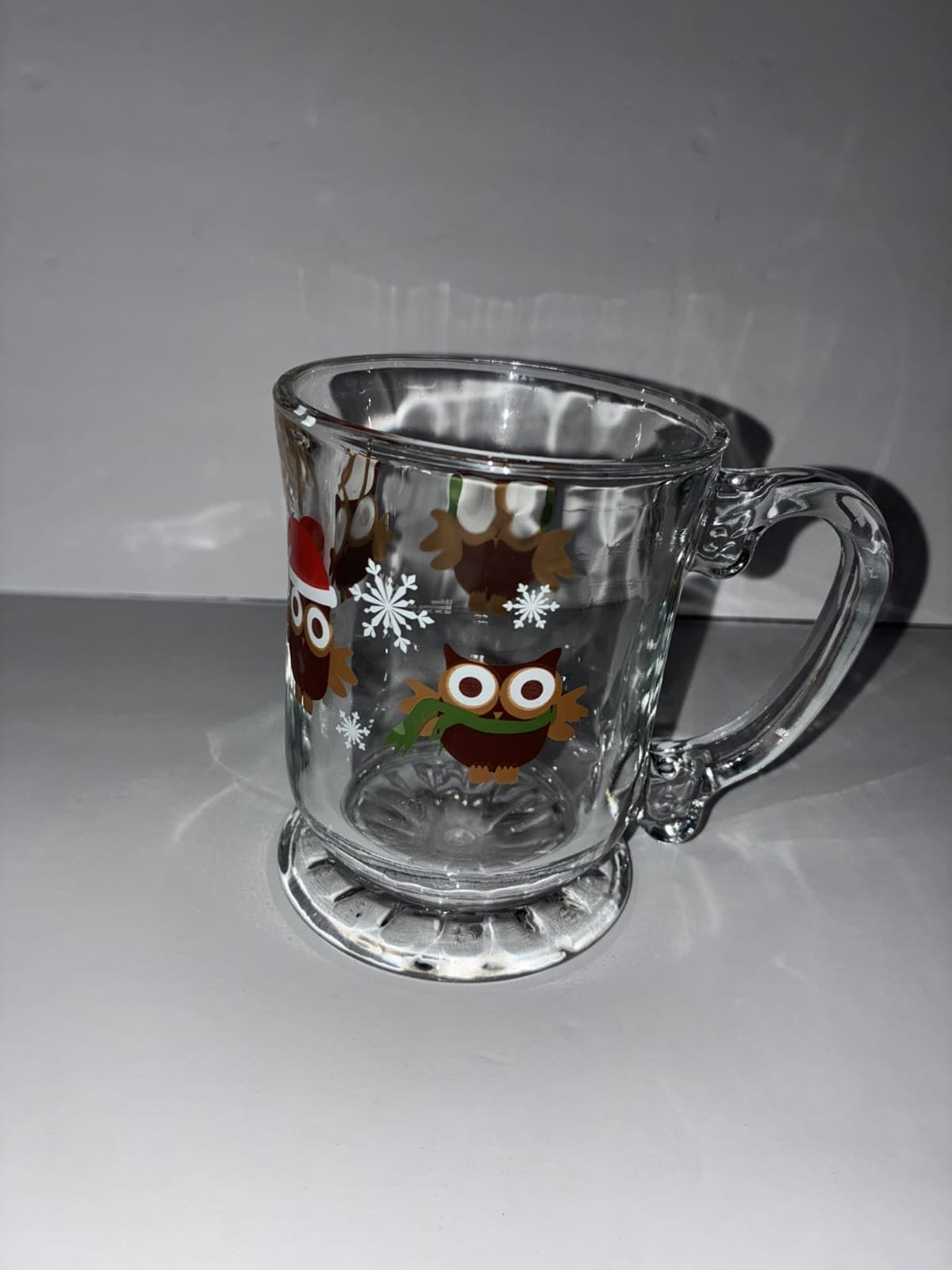 Libby Owl Christmas Mug With Handle 2014 EUC