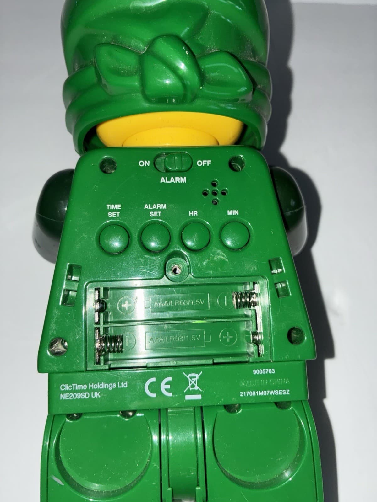 LEGO Ninjago Lloyd Digital Alarm Clock Green/Black Battery Powered Kids Bedroom - Thumbnail 4