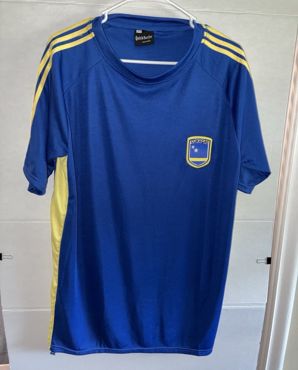 Quick Surfer Curaçao Soccer Jersey Shirt Blue/Yellow Size XL