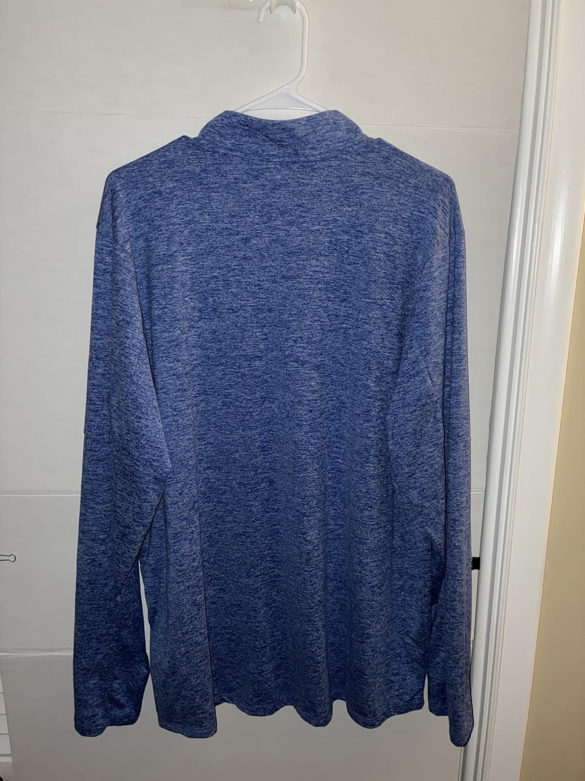 Nike Dri-FIT XL Running Men’s Blue Solid 1/4 Zip Mock Neck Long Sleeve - Thumbnail 4