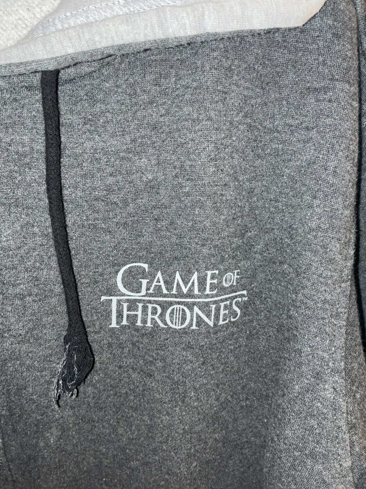 Game of Thrones House Stark Winterfell Gray Full-Zip Hoodie w/ Pockets XL - Thumbnail 2