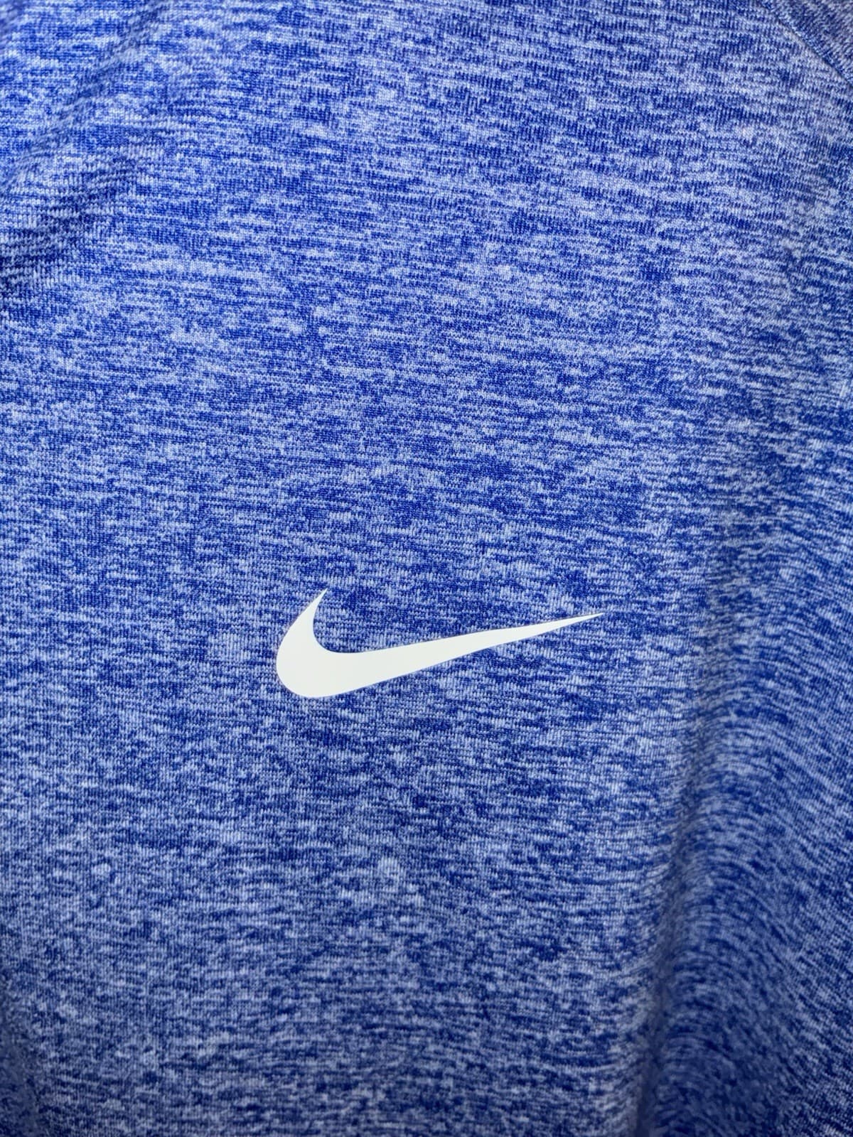 Nike Dri-FIT XL Running Men’s Blue Solid 1/4 Zip Mock Neck Long Sleeve - Thumbnail 3