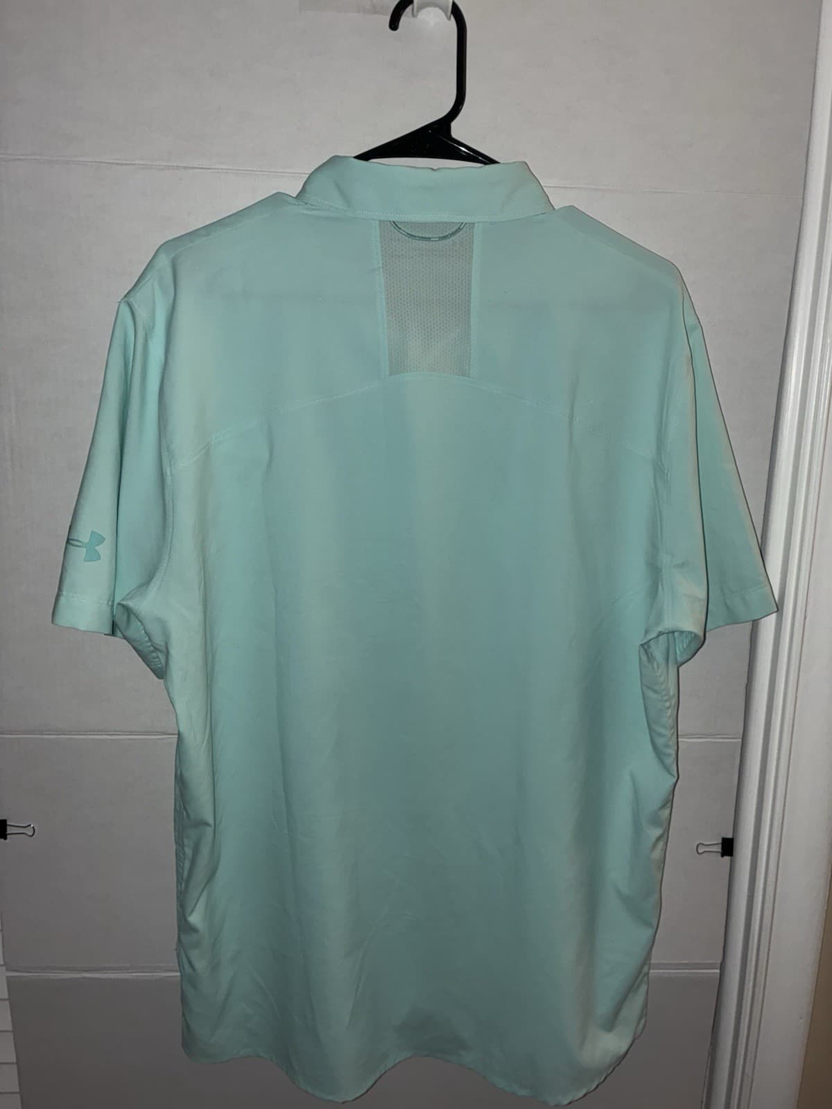 Under Armour HeatGear Men's Large Fitted Button-Up Shirt Pockets Sea-foam - Thumbnail 5
