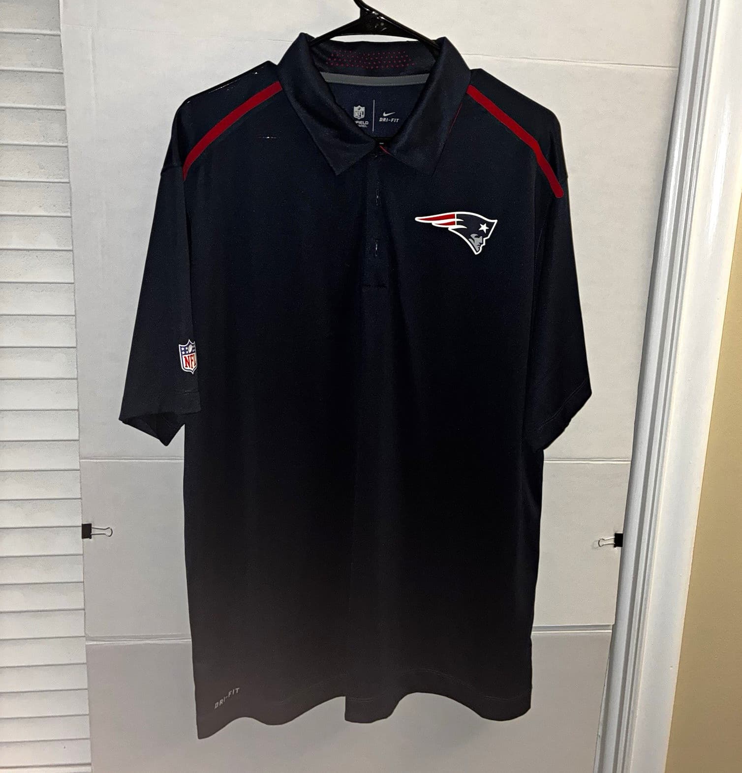 Nike New England Patriots NFL Dri-FIT On-Field Polo Shirt Navy Men’s XL