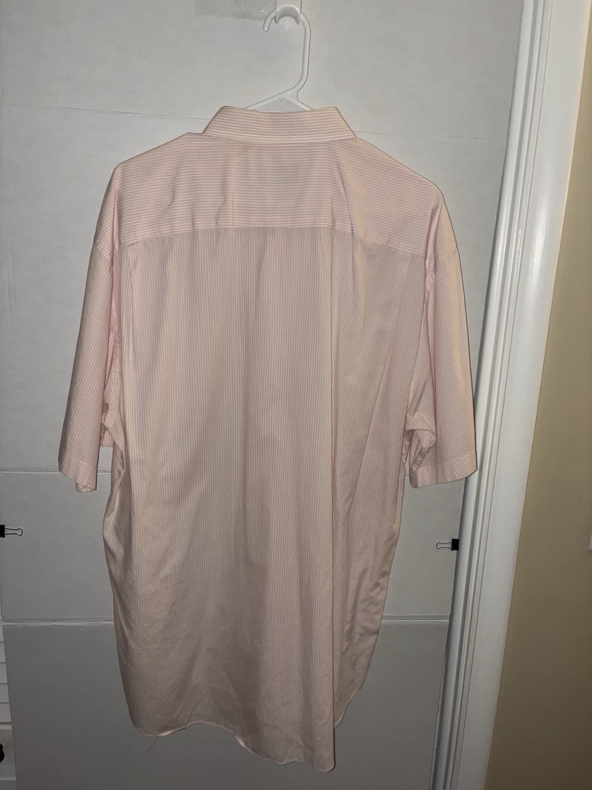 Pringle of Scotland METCA Men's XL Pink White Striped SS Button-Down Pockets - Thumbnail 5