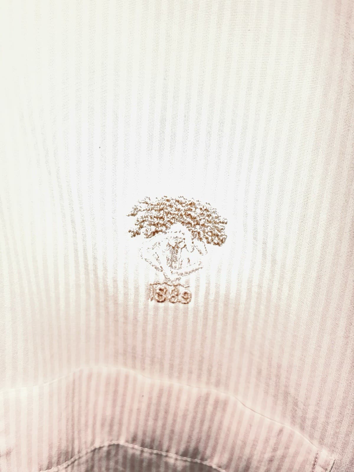 Pringle of Scotland METCA Men's XL Pink White Striped SS Button-Down Pockets - Thumbnail 2