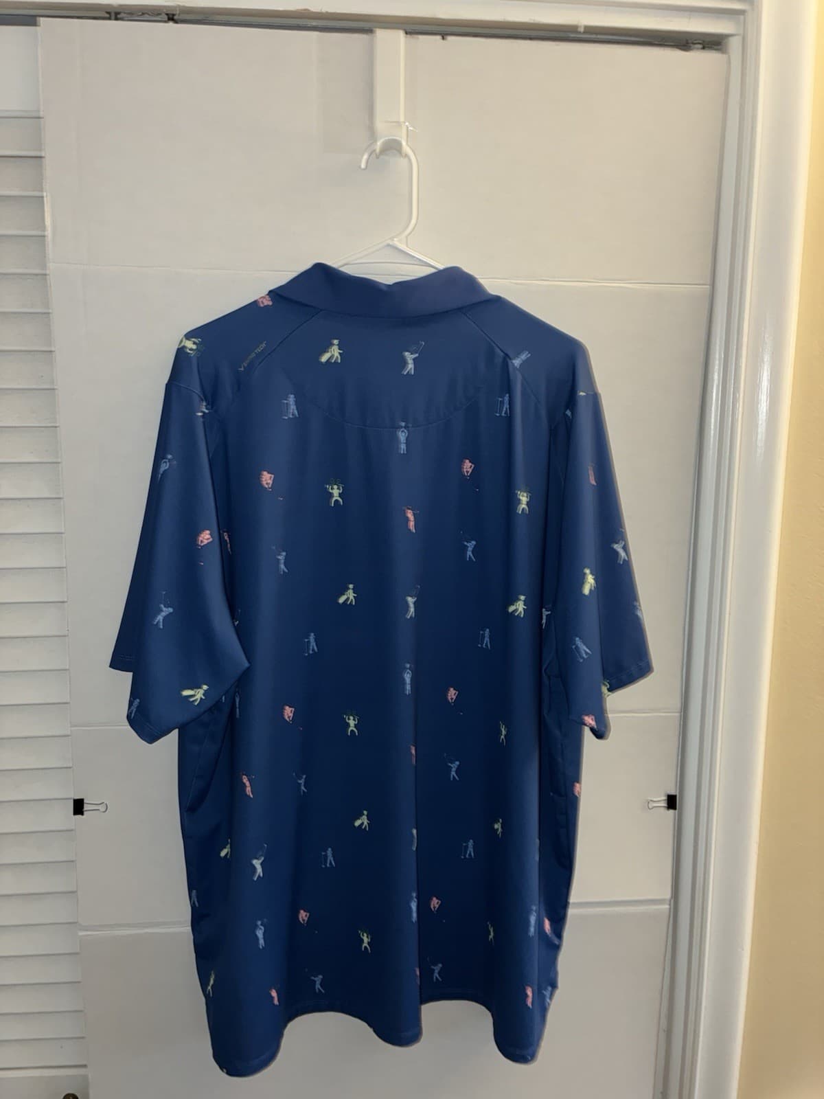 Callaway Opti-Dri Men's Blue Graphic Print Short Sleeve Polo Shirt XXL - Thumbnail 3