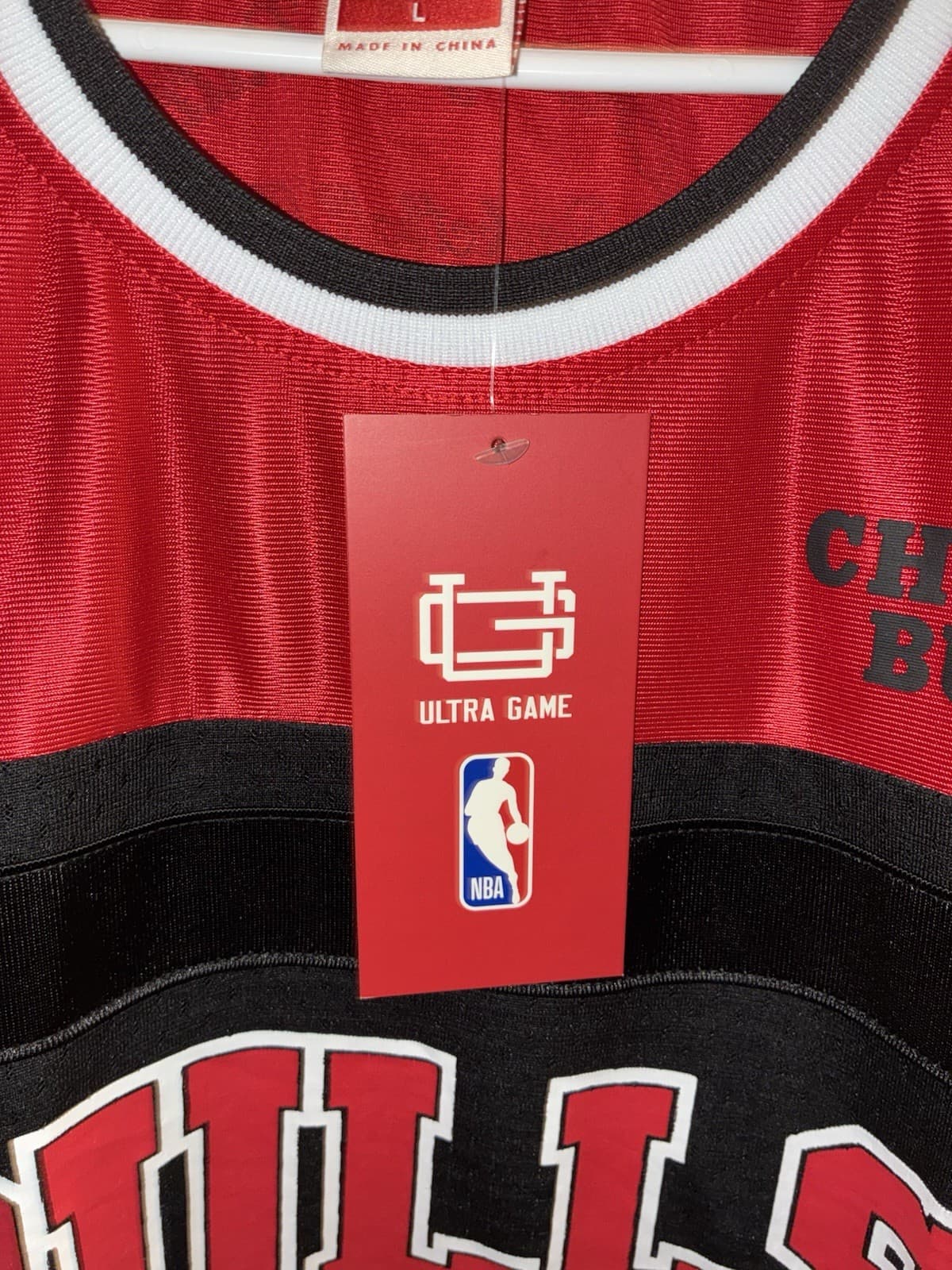 Ultra Game Chicago Bulls Black/Red/White Basketball Shirt, Size L, Official NBA - Thumbnail 4