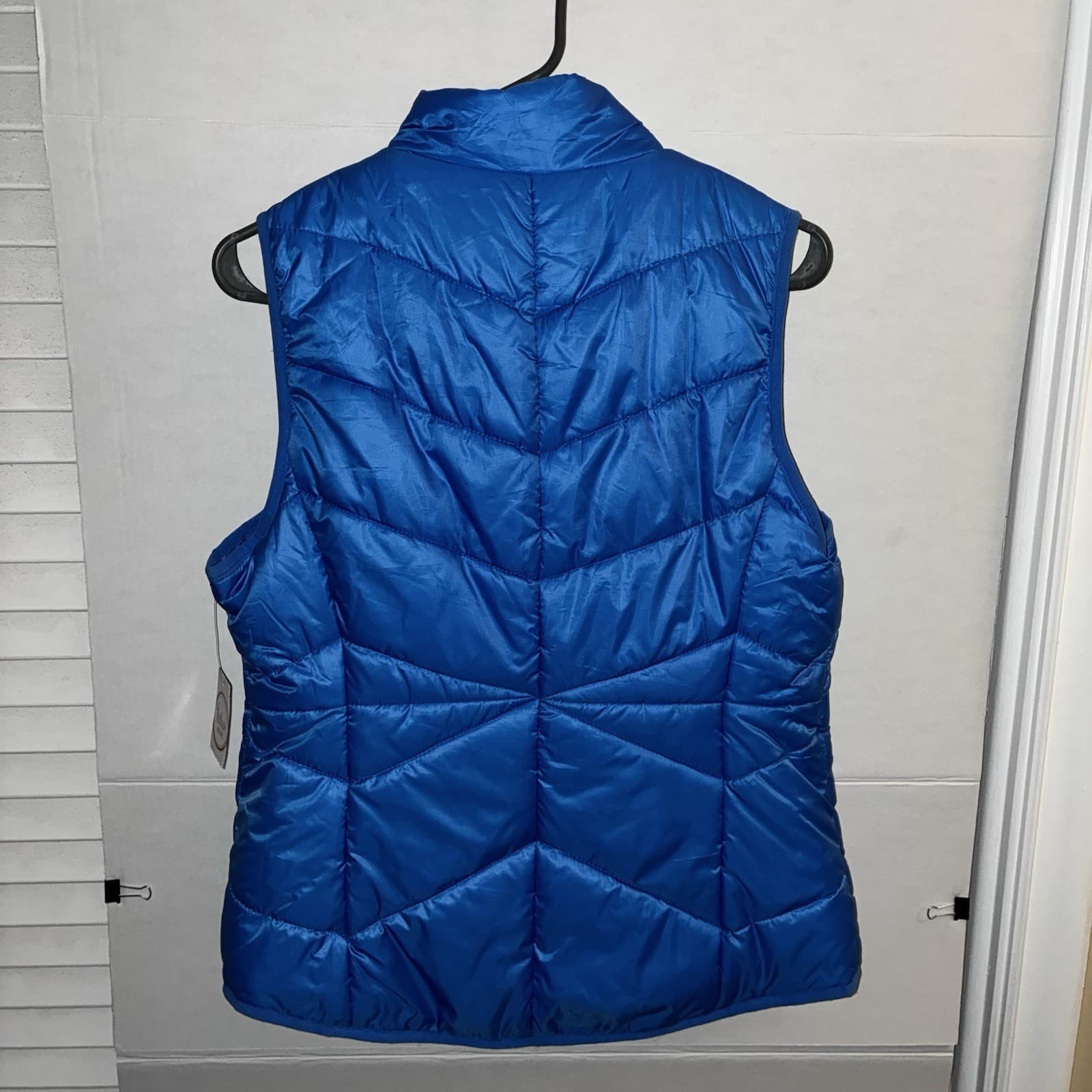 Flirtitude Active Women’s Blue Puffer Vest Full Zip Nylon Mid-Length Size L - Thumbnail 5