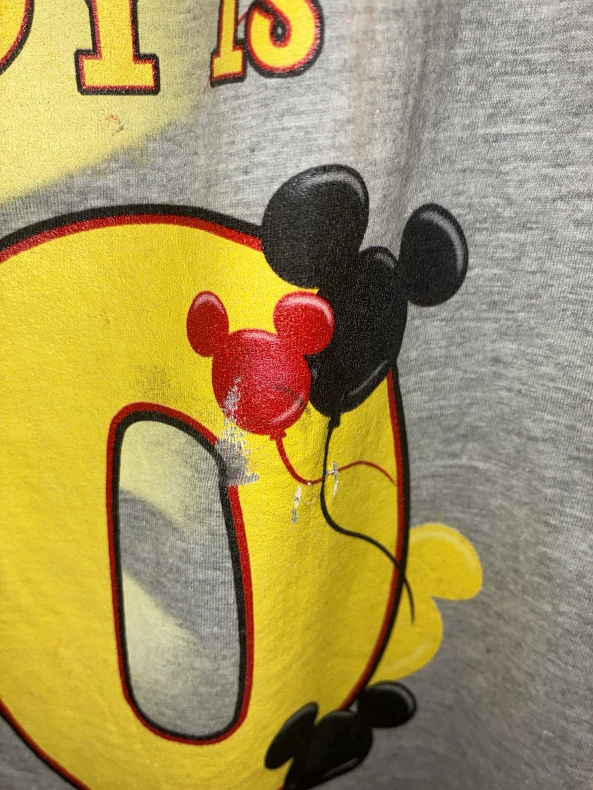 Disney Mickey Mouse "The Birthday Boy Is 50" Gray Sleeveless Tank Top L/XL - Thumbnail 2