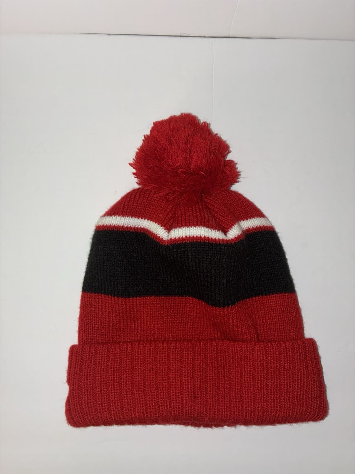 New Era San Francisco 49ers NFL Knit Pom Beanie Hat Red Black White - Thumbnail 4