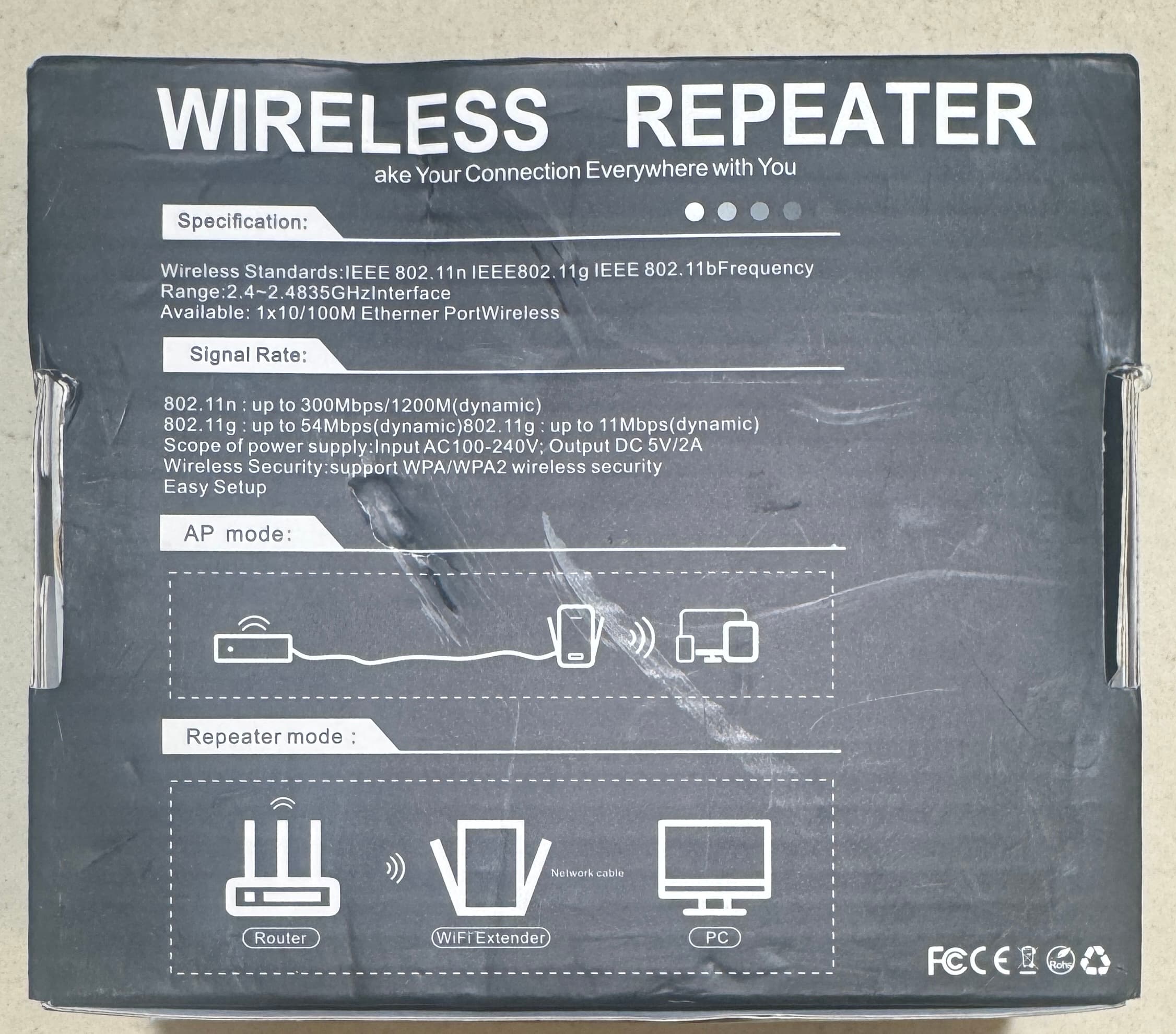 Wireless Repeater 802.11n 300Mbps WiFi Extender - Thumbnail 2