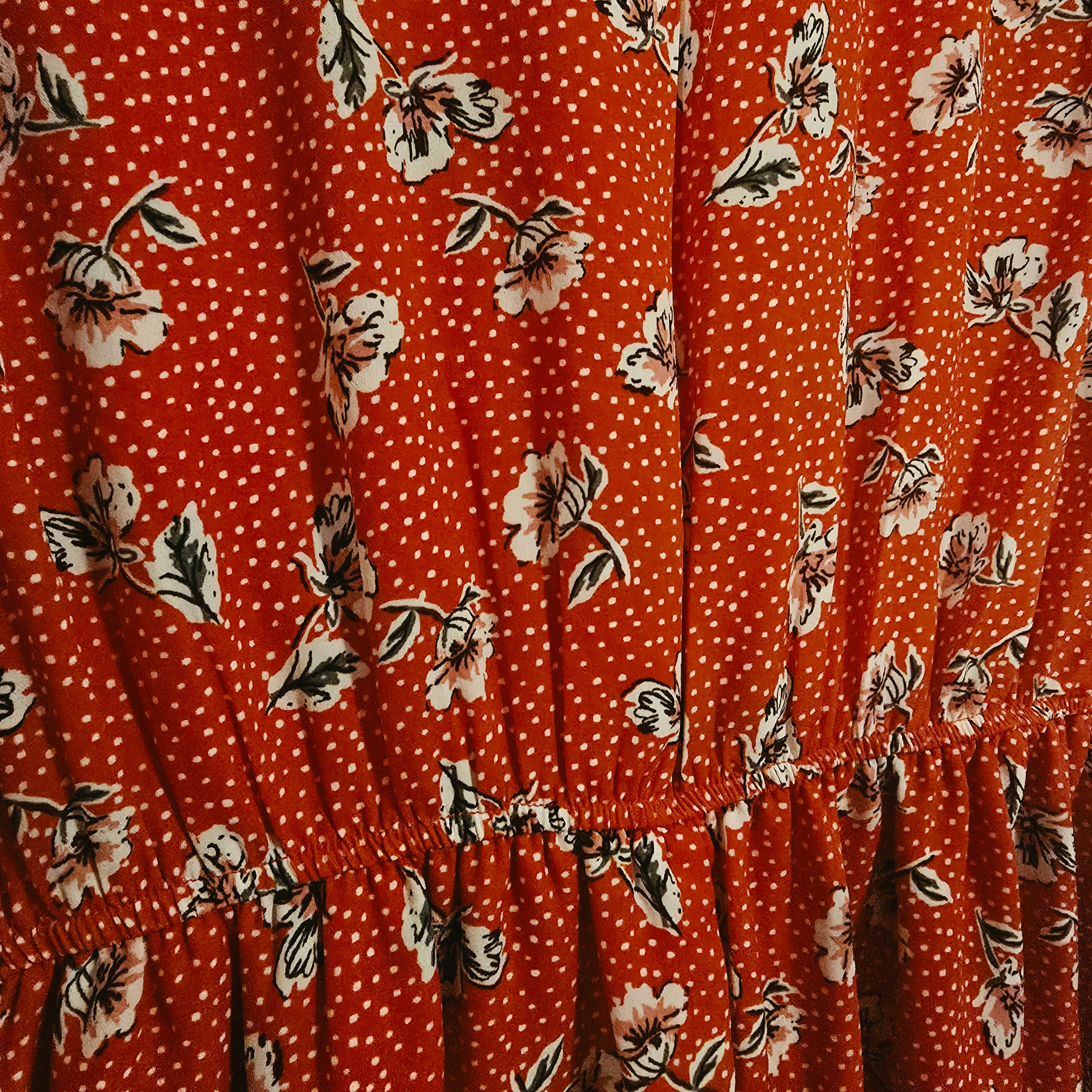 Trixxi Red Floral Polka Dot Skort Dress Small - Thumbnail 3