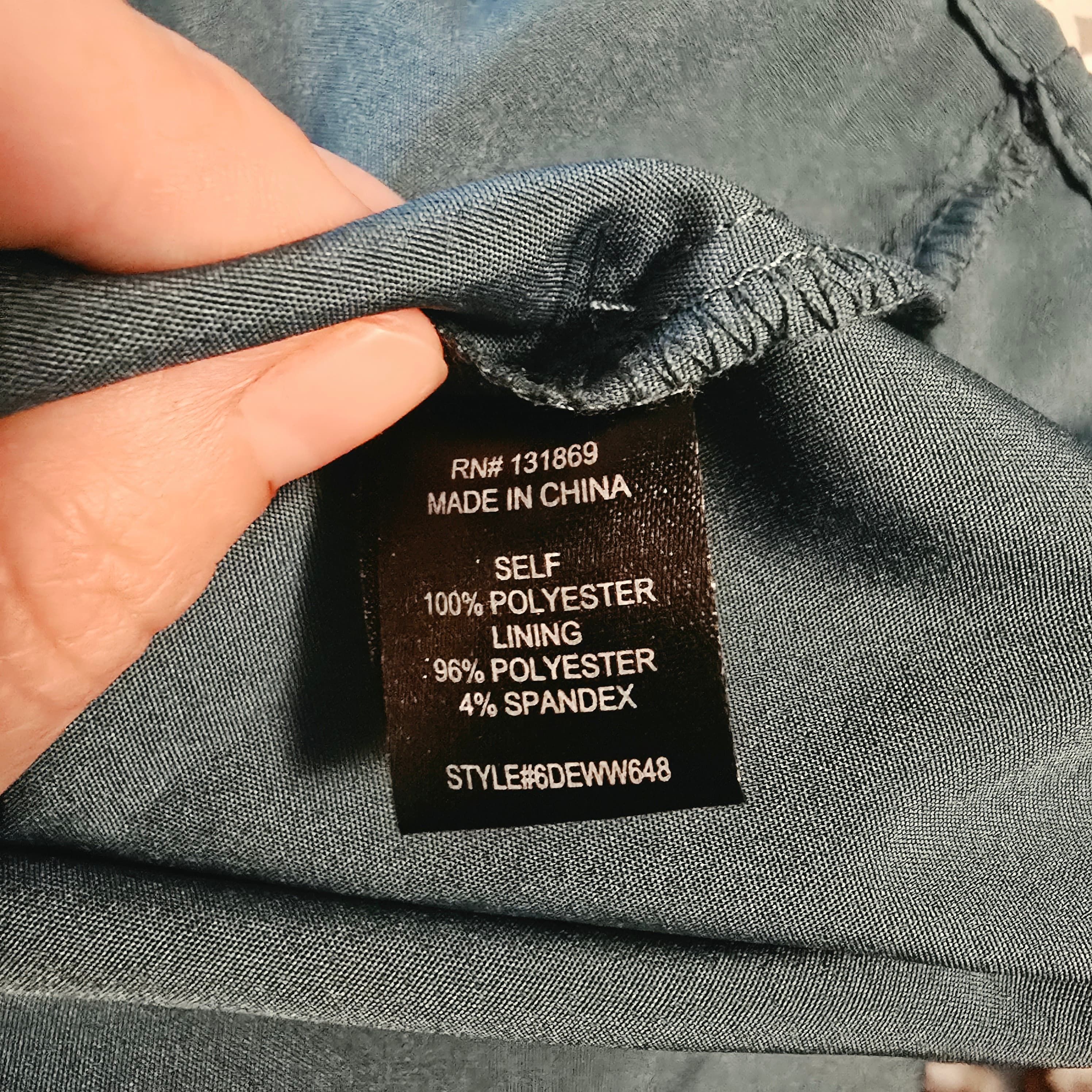 Thirty Thirty Shimmer Teal Organza Puff Sleeve Dress XL - Thumbnail 4