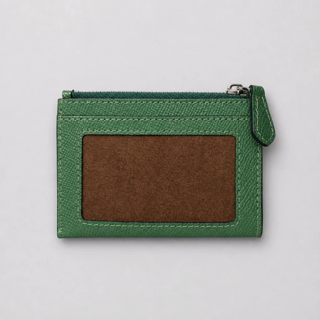 Coach Green Leather Card Case Wallet - Thumbnail 2
