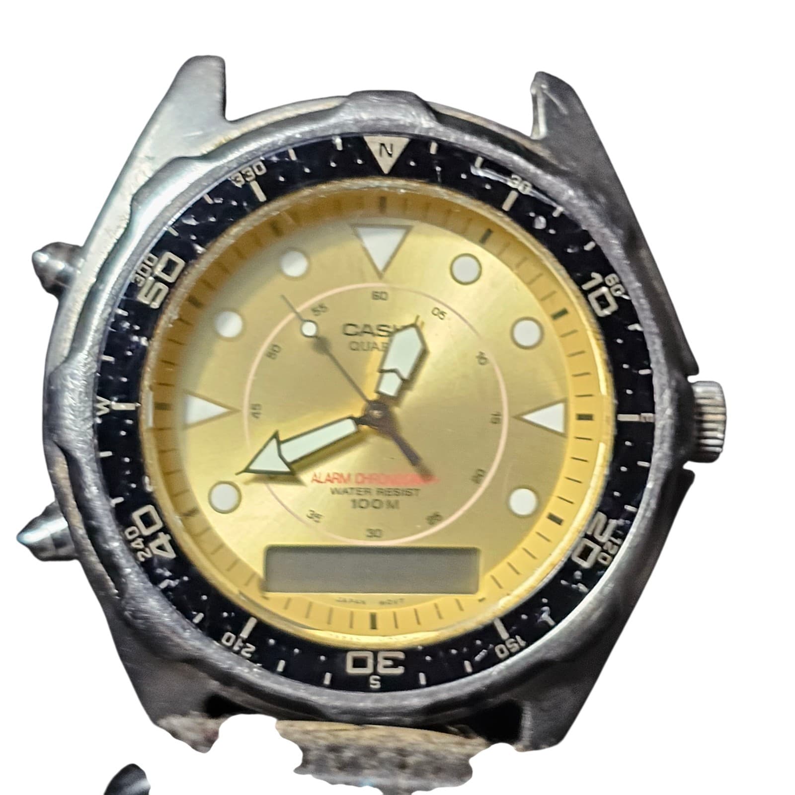 VINTAGE CASIO AMW-320R Arni Rotating Bezel Analog/digital Display New Batt - Thumbnail 8