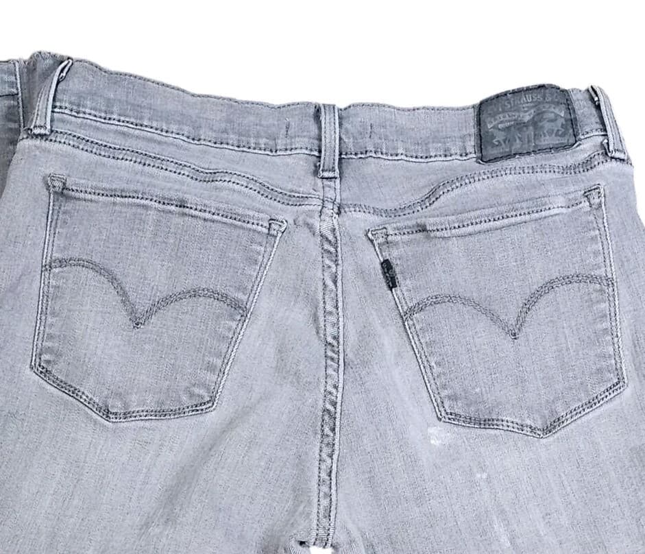 Levi's 710 Super Skinny Jeans Women's Size 28 Medium Wash Black Denim - Thumbnail 2