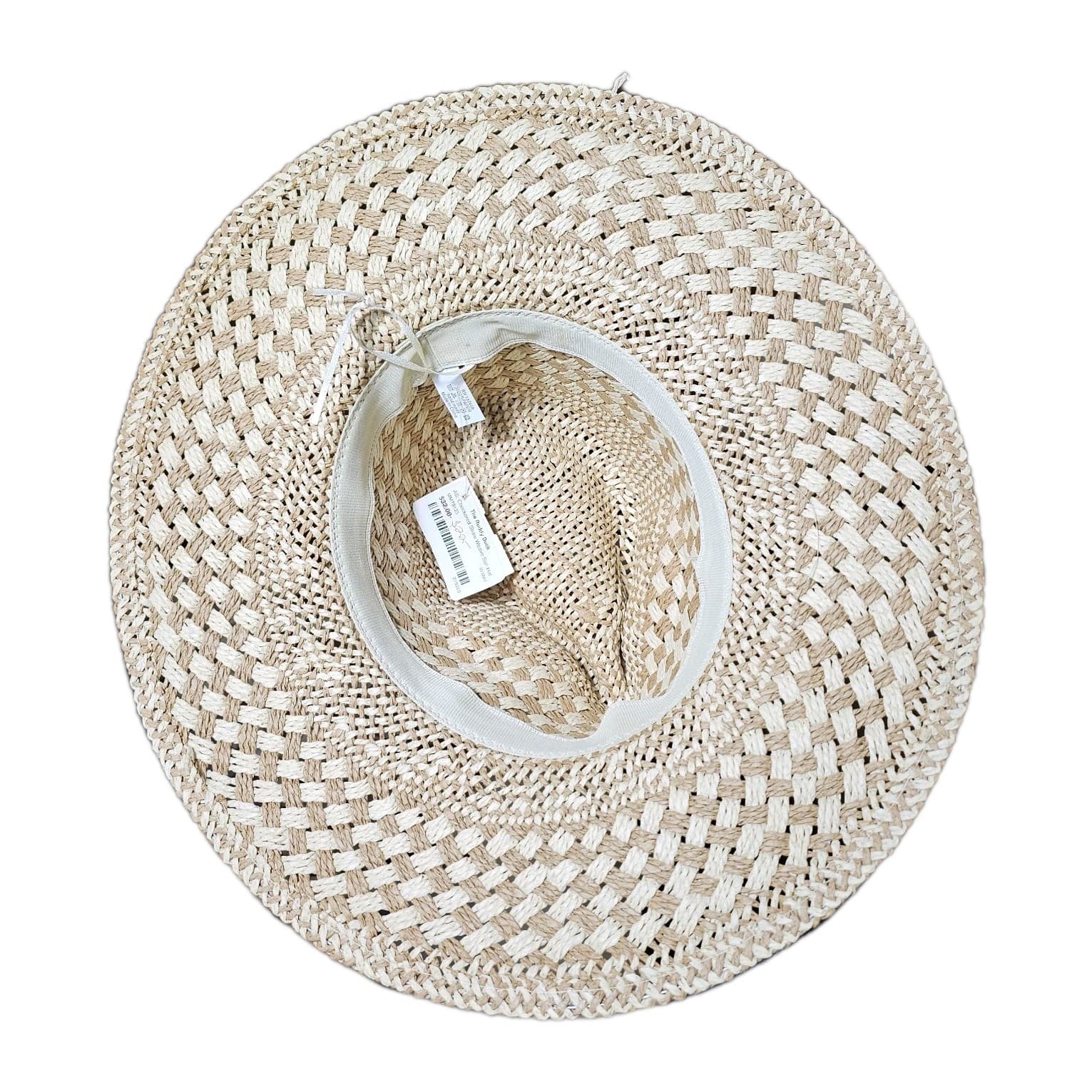 Checkered Straw Weave Sun Hat One Size (Nwt) - Thumbnail 6
