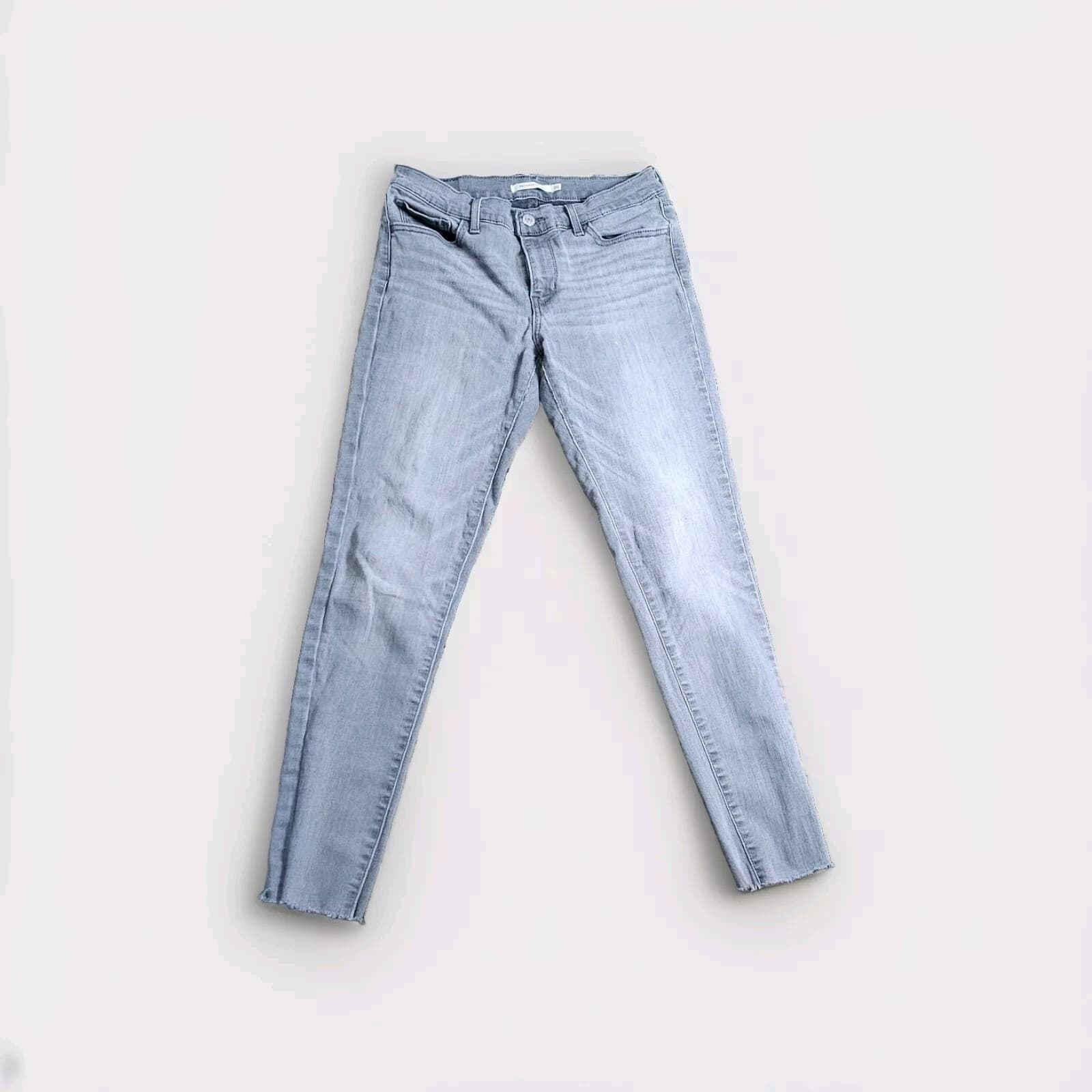 Levi's 710 Super Skinny Jeans Women's Size 28 Medium Wash Black Denim - Thumbnail 12