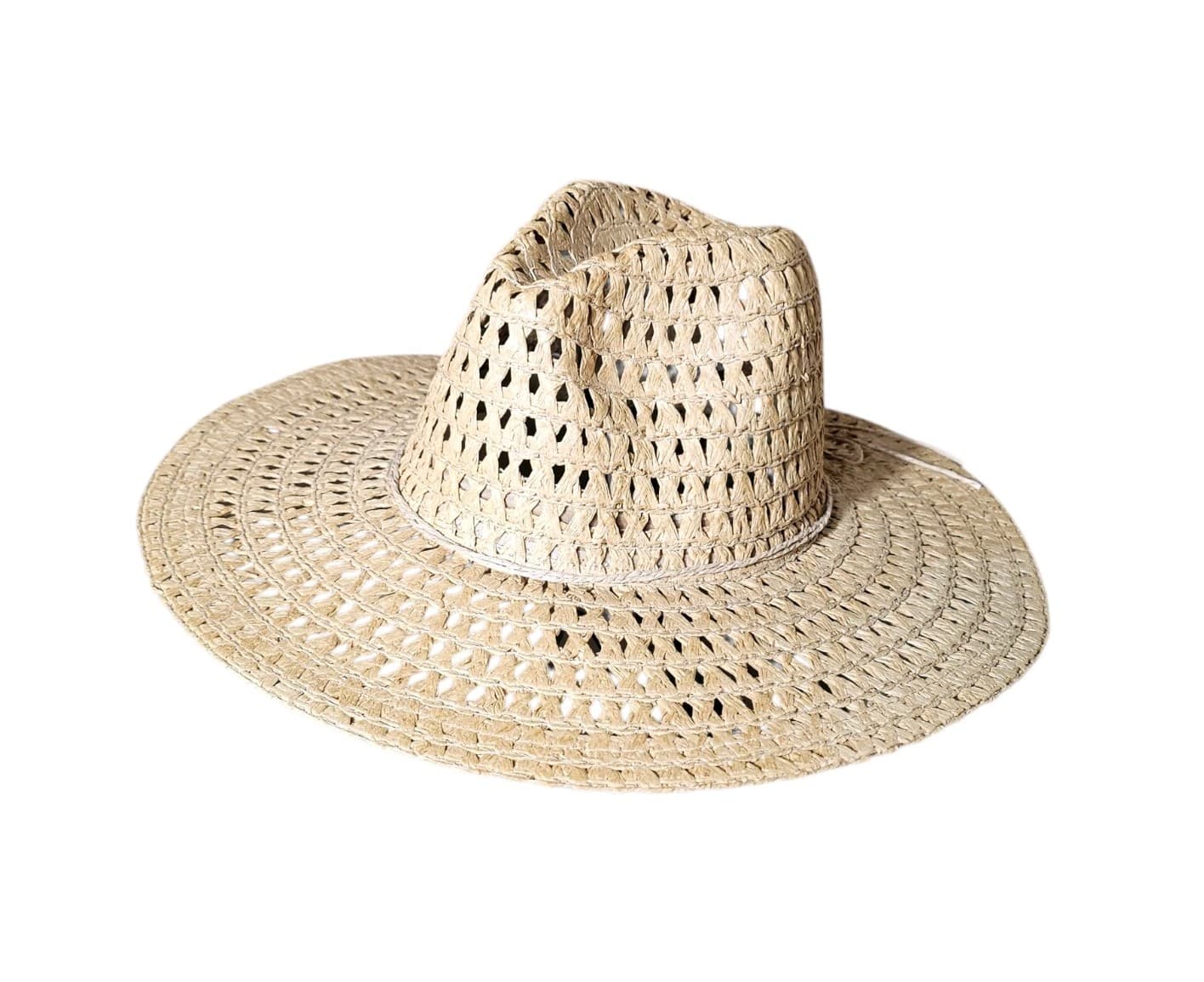 Straw Braid Floppy Sun Hat (Nwt) One Size Fits All - Thumbnail 3