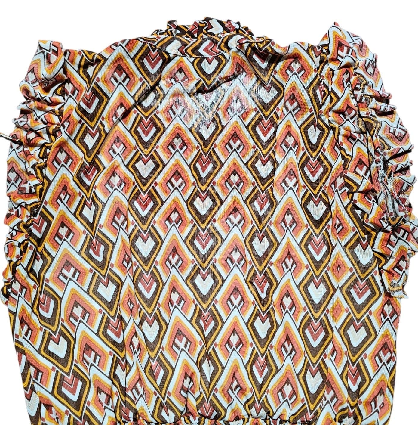 Bcx Womans Geometric Organg Blouse Size M - Thumbnail 5
