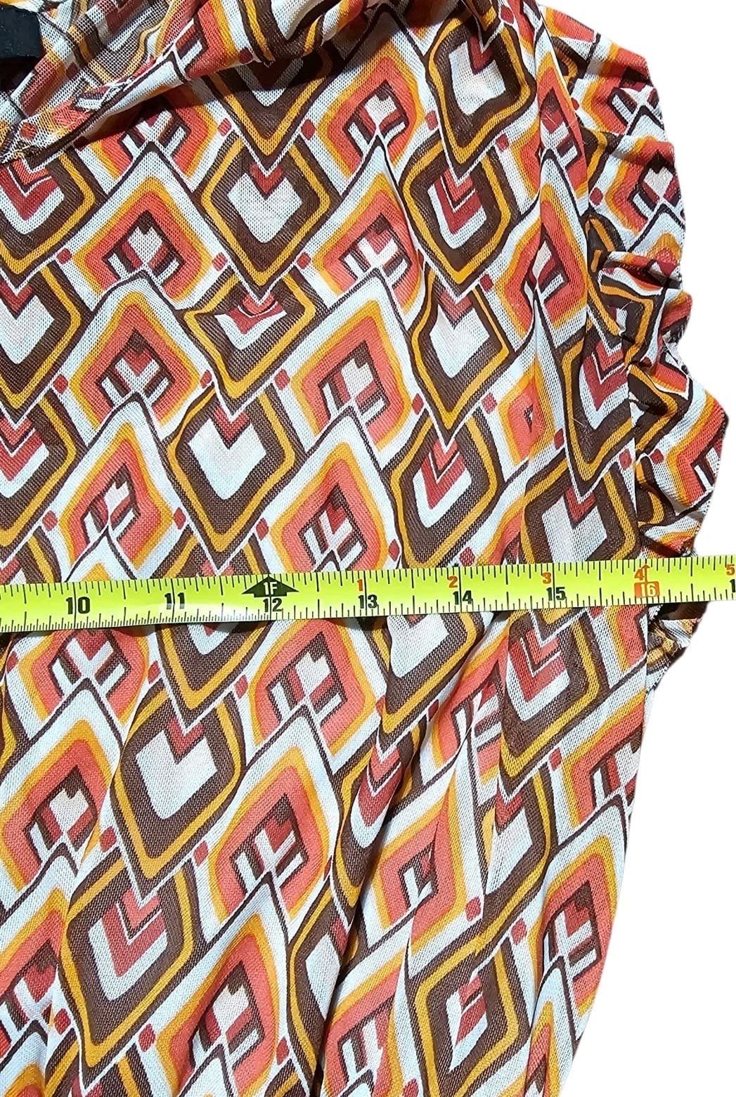 Bcx Womans Geometric Organg Blouse Size M - Thumbnail 11