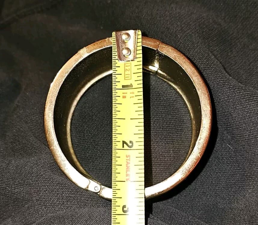 Vintage colorful enamel bracelet wide band hinged gold Egyptian/Tibetin - Thumbnail 6