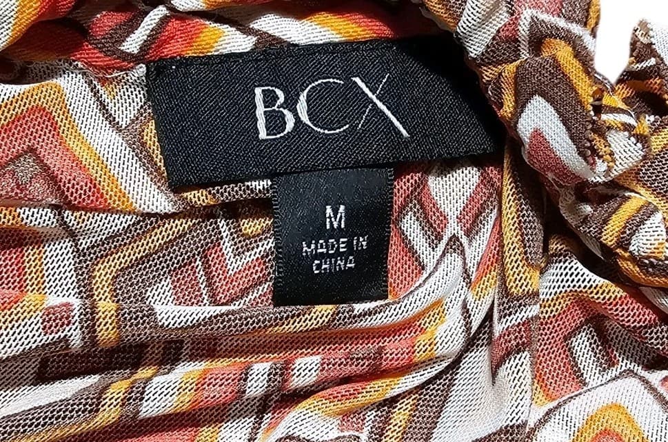 Bcx Womans Geometric Organg Blouse Size M - Thumbnail 7
