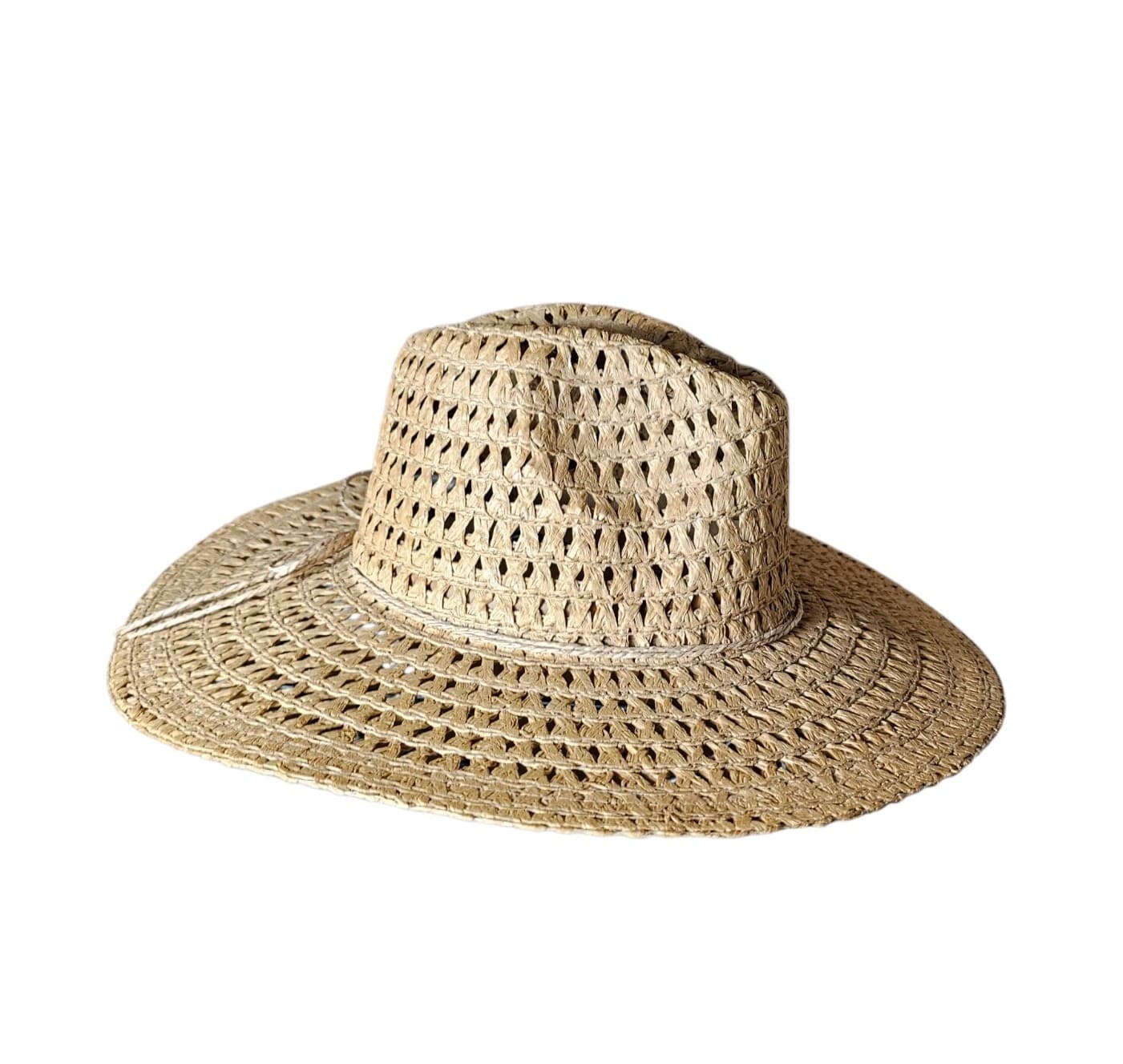Straw Braid Floppy Sun Hat (Nwt) One Size Fits All - Thumbnail 4