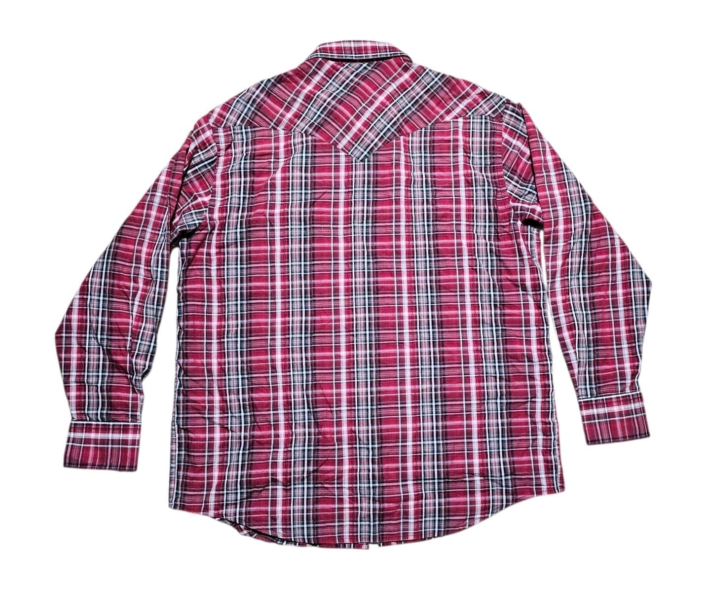 Pendleton Frontier Shirt Red Plaid Long Sleeve Pearl Snap Western Mens Large - Thumbnail 6
