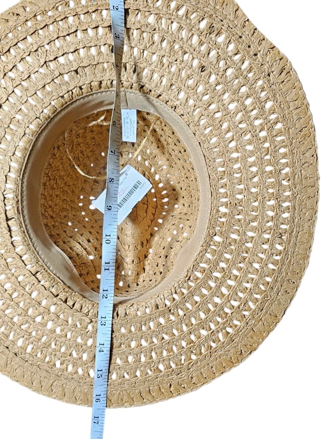 Straw Braid Floppy Sun Hat (Nwt) One Size Fits All - Thumbnail 5