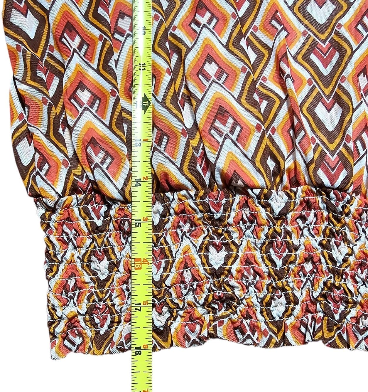 Bcx Womans Geometric Organg Blouse Size M - Thumbnail 10