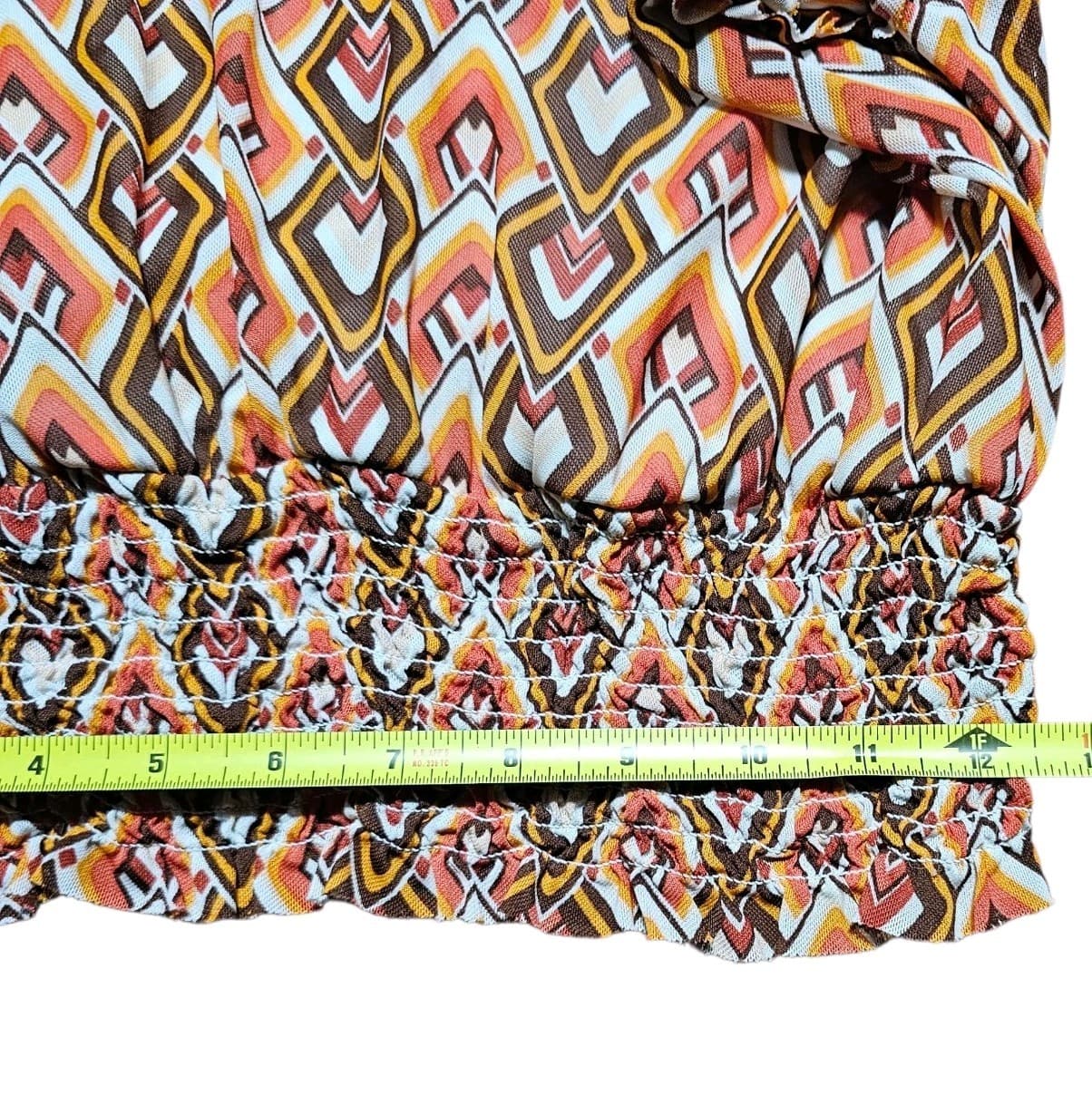 Bcx Womans Geometric Organg Blouse Size M - Thumbnail 12