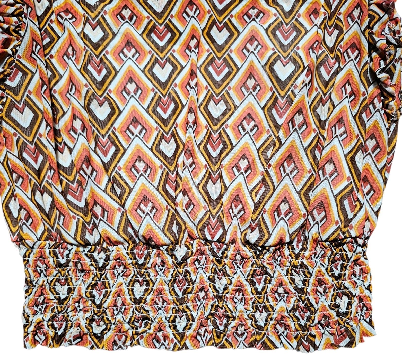 Bcx Womans Geometric Organg Blouse Size M - Thumbnail 3