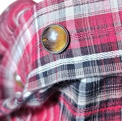 Pendleton Frontier Shirt Red Plaid Long Sleeve Pearl Snap Western Mens Large - Thumbnail 9