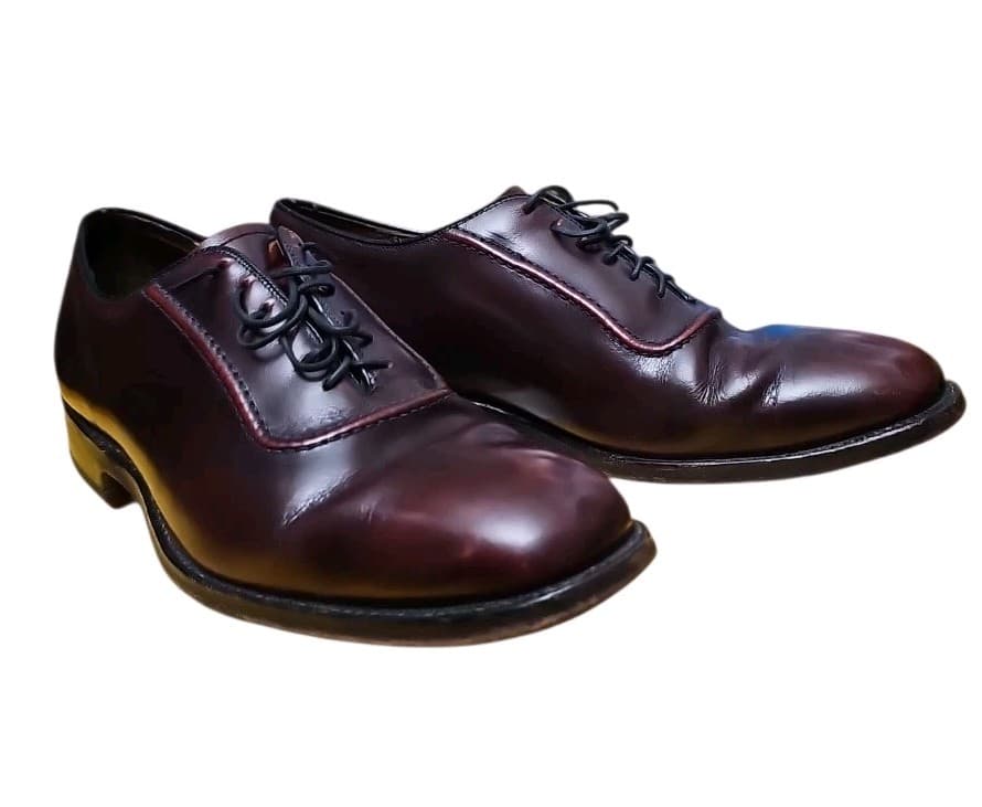 Johnston Murphy Aristocraft Men's Oxford Brown Leather Shoes Size 8.5 - Thumbnail 2