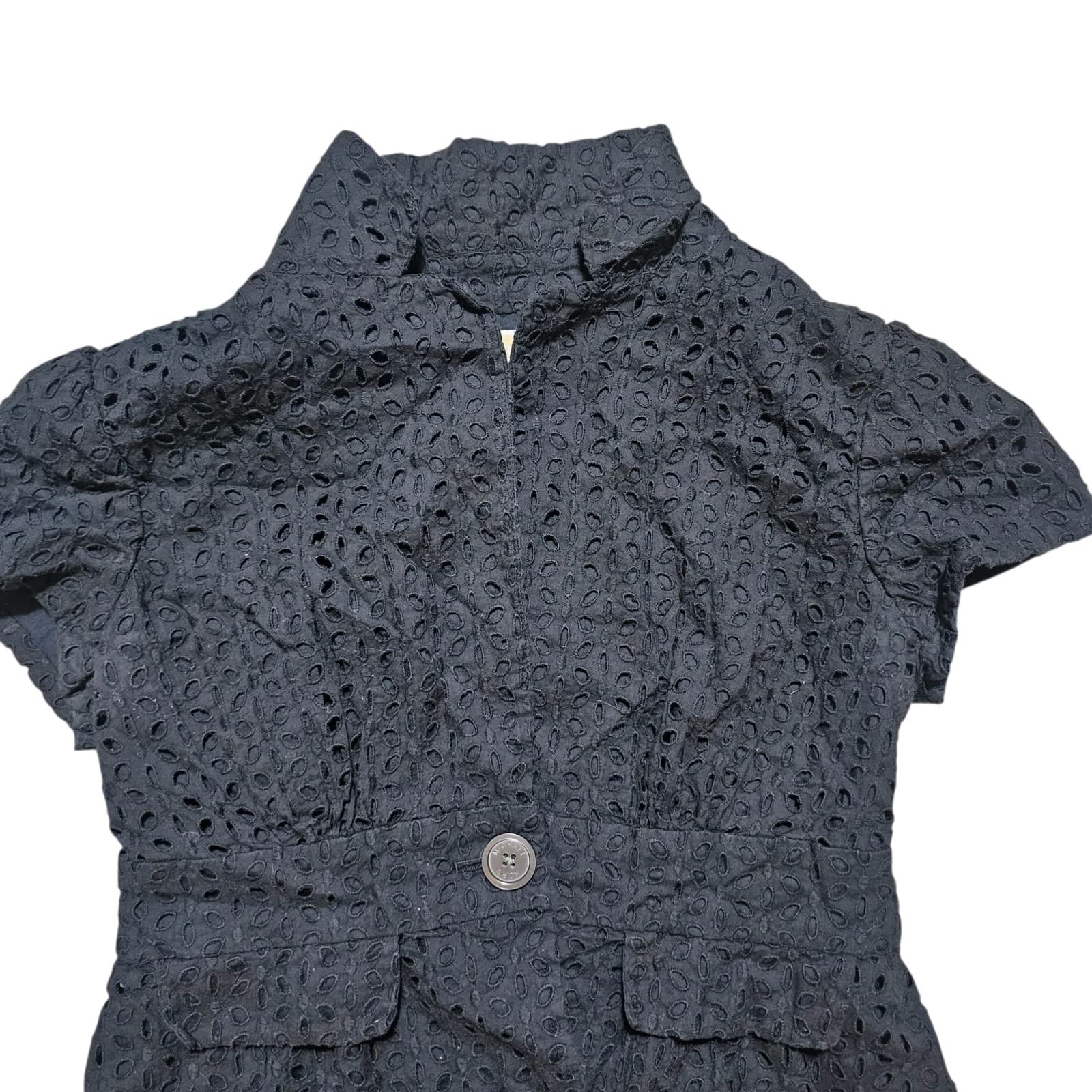 Michael Kors short sleeve eyelet blazer SZ 6 - Thumbnail 2