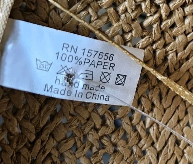 Straw Hat W/Braided Rope Band Nwt One Size Fits All - Thumbnail 5