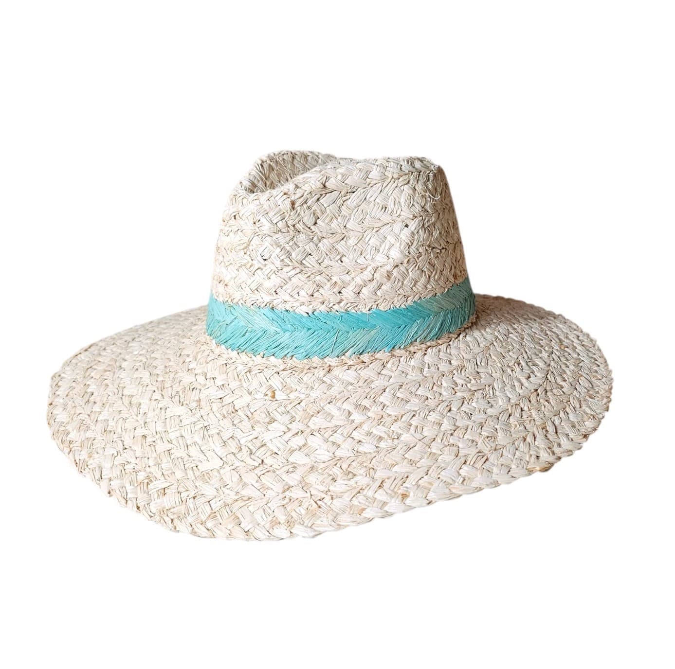 Braided Rafia Leaf Strap Sun Hat New With Tags