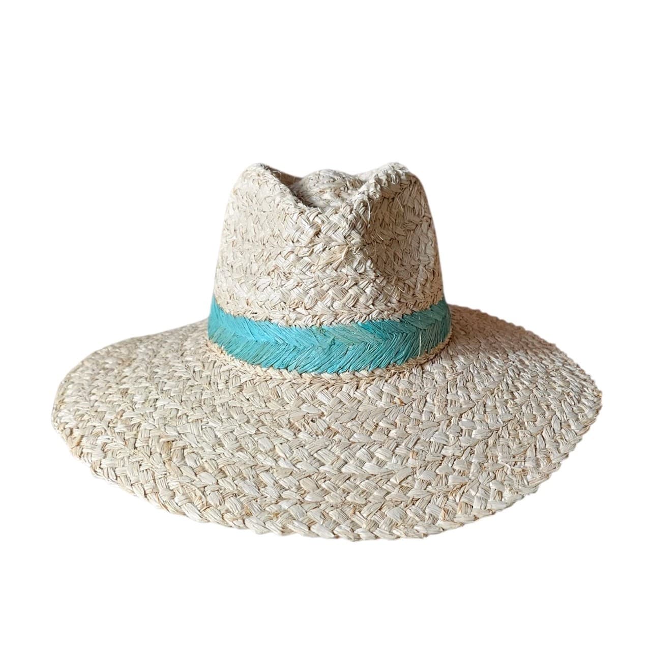 Braided Rafia Leaf Strap Sun Hat New With Tags - Thumbnail 3