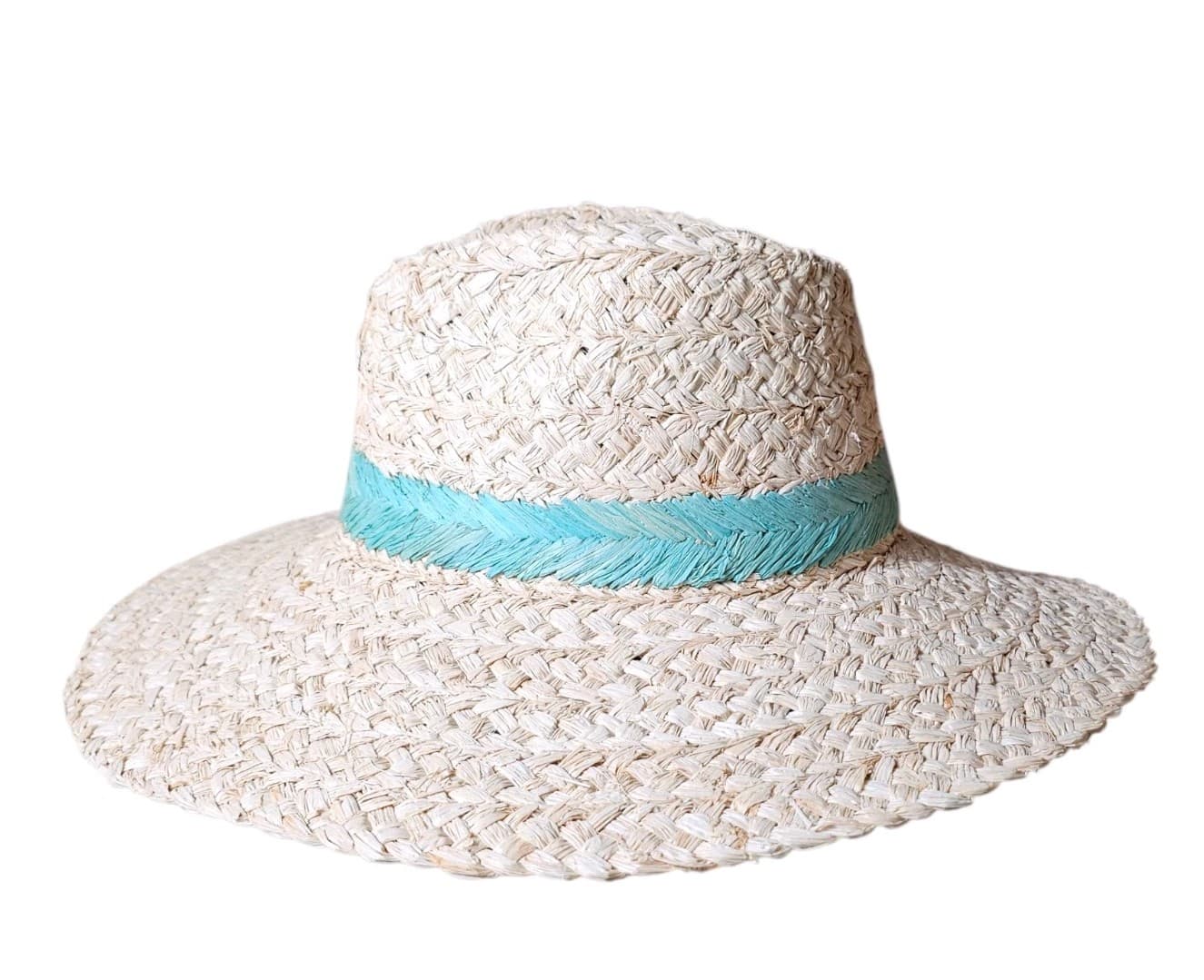 Braided Rafia Leaf Strap Sun Hat New With Tags - Thumbnail 5