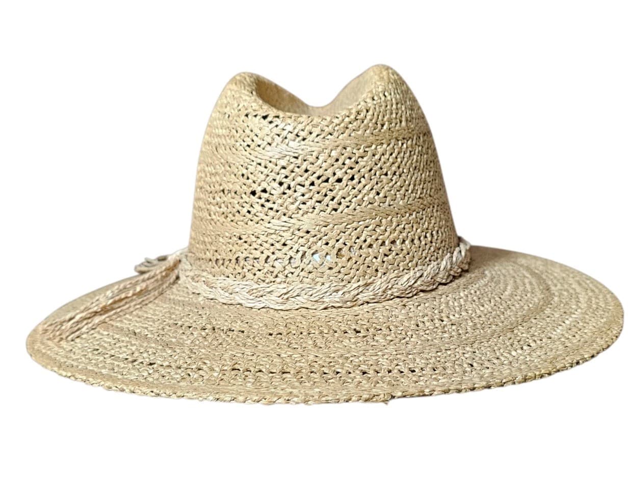 Straw Hat W/Braided Rope Band Nwt One Size Fits All - Thumbnail 4
